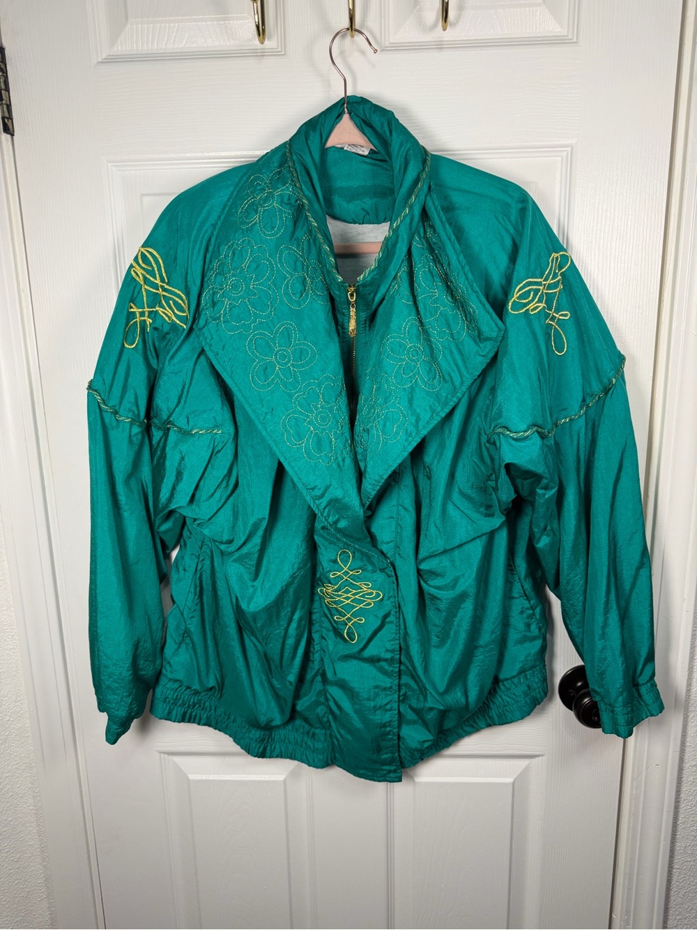 Teal Embroidered Women's Jacket - Lady Lavon